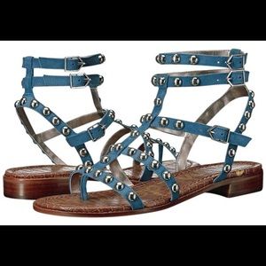 Sam Edelman blue studded sandals